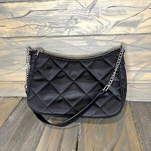 H&M Black Quilted Shoulder Bag Black